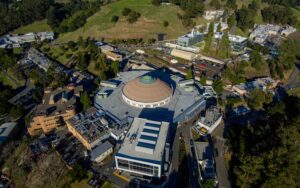 Aerial view of the Advanced Light Source domed building