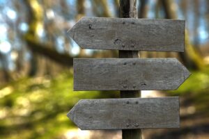 wooden signpost